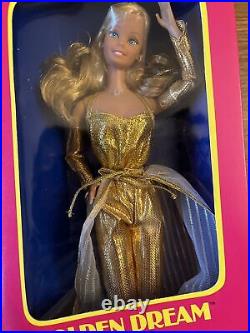 1980 Golden Dream Barbie Doll #1874 Mattel NRFB Dark Gold Outfit