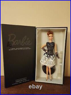 2013 BFMC Black & White Laser Leatherette Platinum BCR07 Barbie Doll NRFB