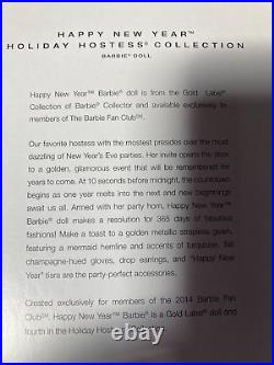 2013 Holiday Hostess Coll HAPPY NEW YEAR! Barbie Gold Label/Lim Ed NRFB