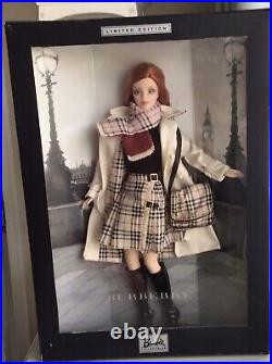 BURBERRY Barbie Doll Limited Edition 2000 Mattel Collectibles New NRFB London