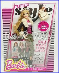Barbie Style Doll with Fashion Book 100+ Looks 2013 Mattel No. BLR58 NRFB