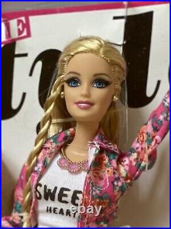 Barbie Style Glam Doll Floral Jacket RARE NRFB Articulated Rooted Eyelashes
