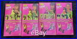 Cut and Style Barbie (Blonde, Brunette, Red, Black) lot of 4 NRFB