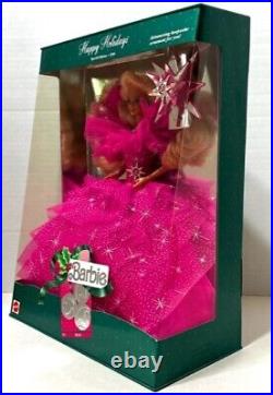 Mattel Happy Holidays Barbie Doll Christmas Special Edition 1990 3rd Series NRFB