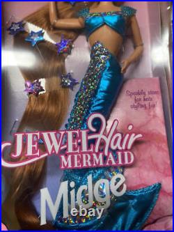 Mattel Jewel Hair Mermaid Barbie + Midge Doll Lot Nrfb 14589 14586