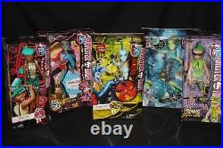 Monster High Boy dolls s/5, Duece, Neighton, Finnegan, Porter & Clawd MIB NRFB