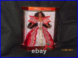 NRFB 10th Anniversary 1997 Happy Holidays Special Edition Barbie Green Eyes