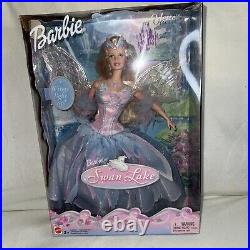 NRFB Barbie as Odette of Swan Lake Doll 2003 Mattel Light Up Wings DAMAGED BOX