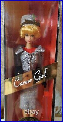 NRFB Mattel Career Girl Barbie 2006 Gold Label Reproduction 1963 J0965
