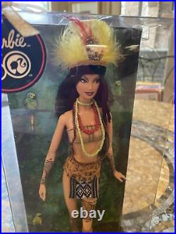 NRFB Pink Label 50th Anniversary Barbie Dolls Of The World Amazonia 2008 Doll
