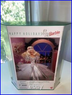 NRFB Vtg 1992 Happy Holidays Barbie Doll Special Edition 1429 White Silver NEW