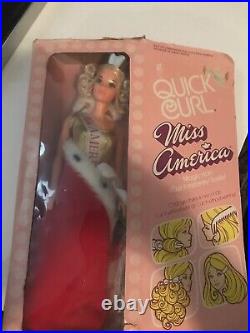 Quick Curl Miss America Barbie NRFB MIB 1973 #8697