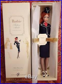 Stewardess Silkstone Barbie NRFB Fashion Model Coll Gold Label 2005 Orig Shipper