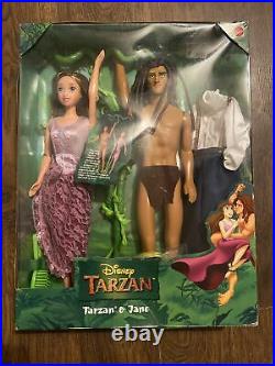 Tarzan and Jane Doll Disney Gift Set Fashion Vine Swingin Movie NRFB G