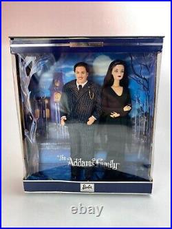 The Addams Family Morticia & Gomez Barbie Ken Doll 2000 Gift Set Mattel NRFB