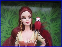 The Scarlet Macaw Barbie Doll Gold Label NRFB L9659 Parrot Feather Dress/box wea
