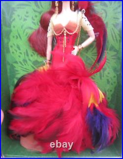 The Scarlet Macaw Barbie Doll Gold Label NRFB L9659 Parrot Feather Dress/box wea