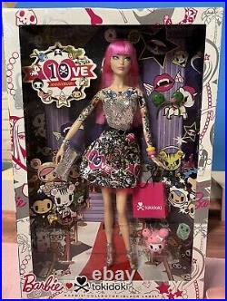 Tokidoki Barbie 10th Anniversary Pink Hair Tattoo Doll Black Label 2014 NRFB NEW