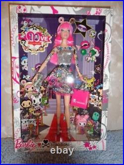 Tokidoki Barbie 10th Anniversary Pink Hair Tattoo Doll Black Label 2014 NRFB New