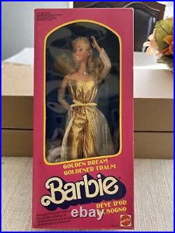 VTG Barbie NRFB 1980 GOLDEN DREAM BARBIE Doll withINTERNATIONAL BOX #1874 RARE