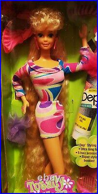 VTG NRFB 1991 Blonde Barbie Totally Longest Hair Doll #1112. Styling Gel 1oz