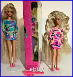 Vintage 1991 Totally Hair Barbie LOT Ken NRFB + Barbie & Skipper Dolls + Dep Gel