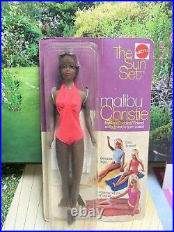 Vintage Mattel Barbie RARE Sunset Malibu CHRISTIE NRFB MIB MIP MOC
