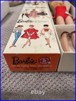 Vintage bubblehead barbie blonde NRFB with tags japan #850 mattel 1962